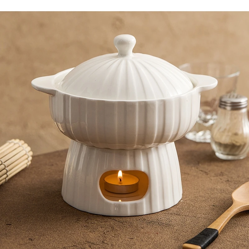 Home Cooking Dishes - طبق سيراميك معزول حرارياً بتصميم نورديك،