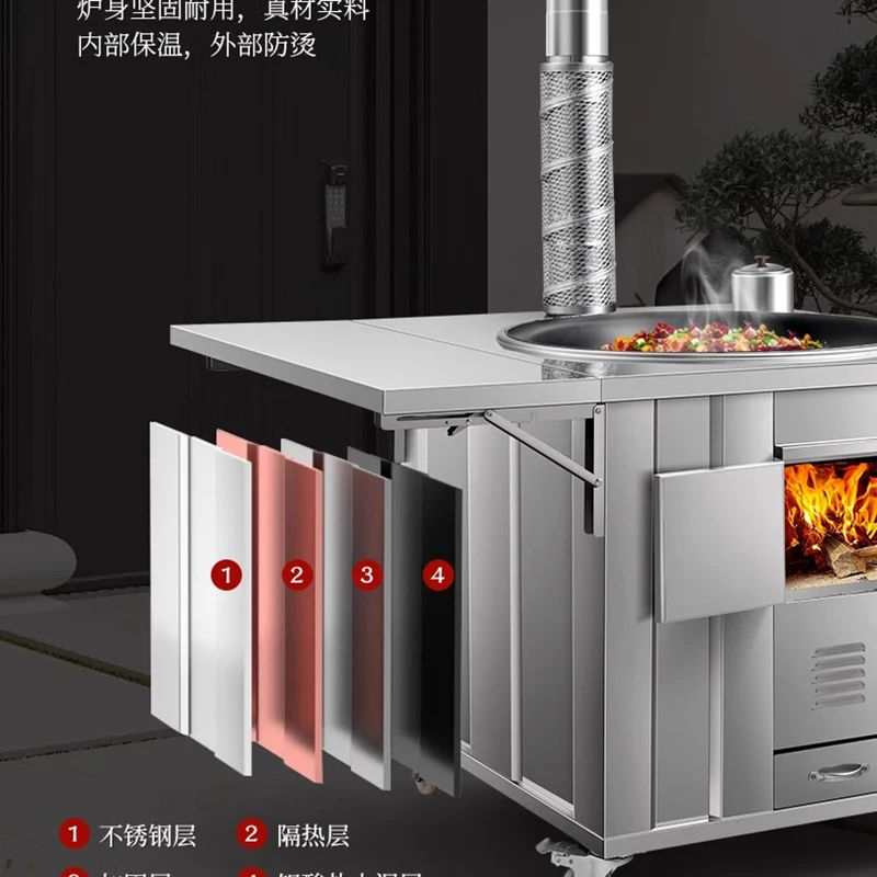 مواقد حطب من الفولاذ المقاوم ل - مراجعة Home Cooking Heater وسعره