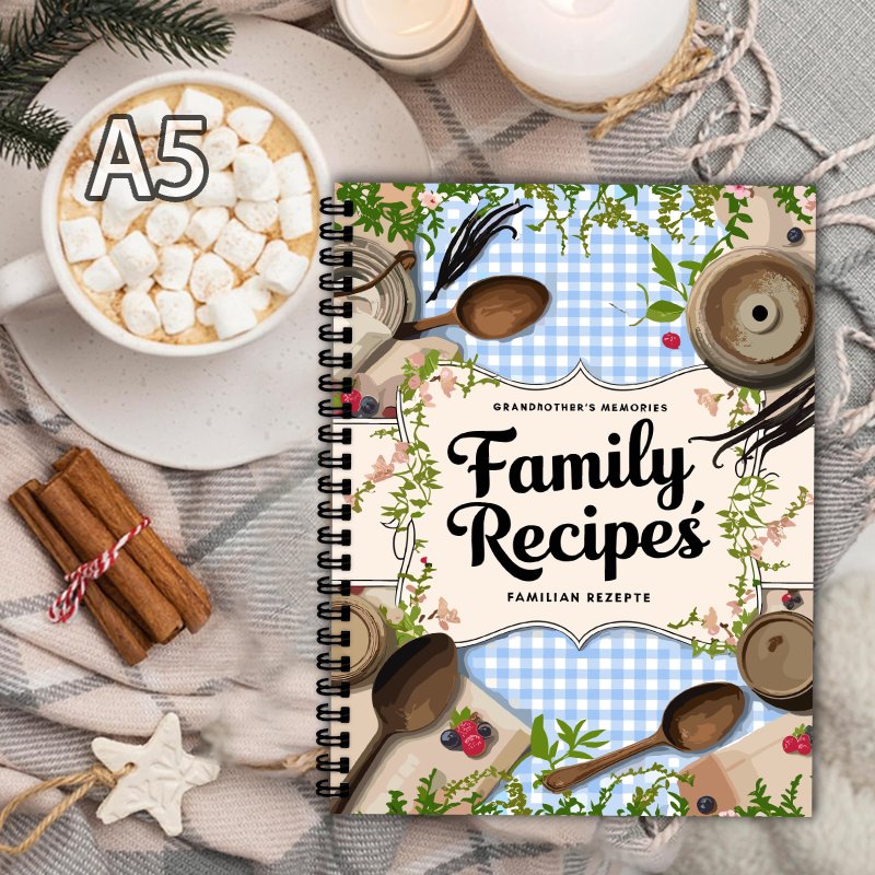 كتاب وصفات طعام A5، بتصميم شبك - مراجعة Home Cooking Recipe وسعره